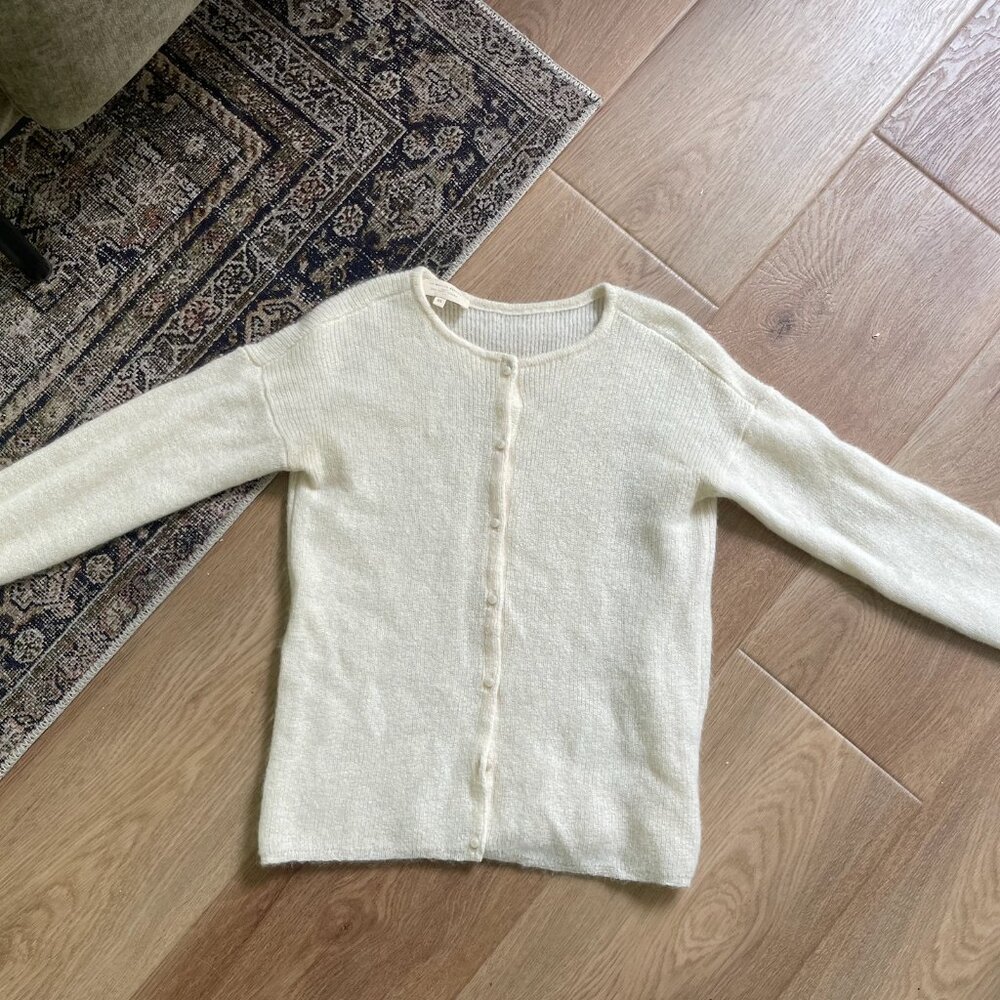 Sezane Gaspard Cardigan, ecru, xs